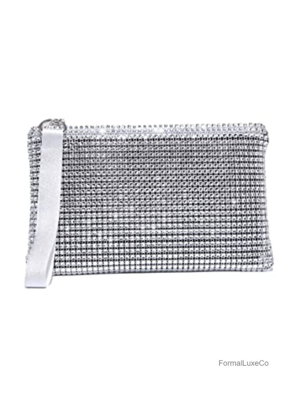 Women's Glitter Wristlet Clutch Mini Evening Bag Zipper Closure Wedding Prom